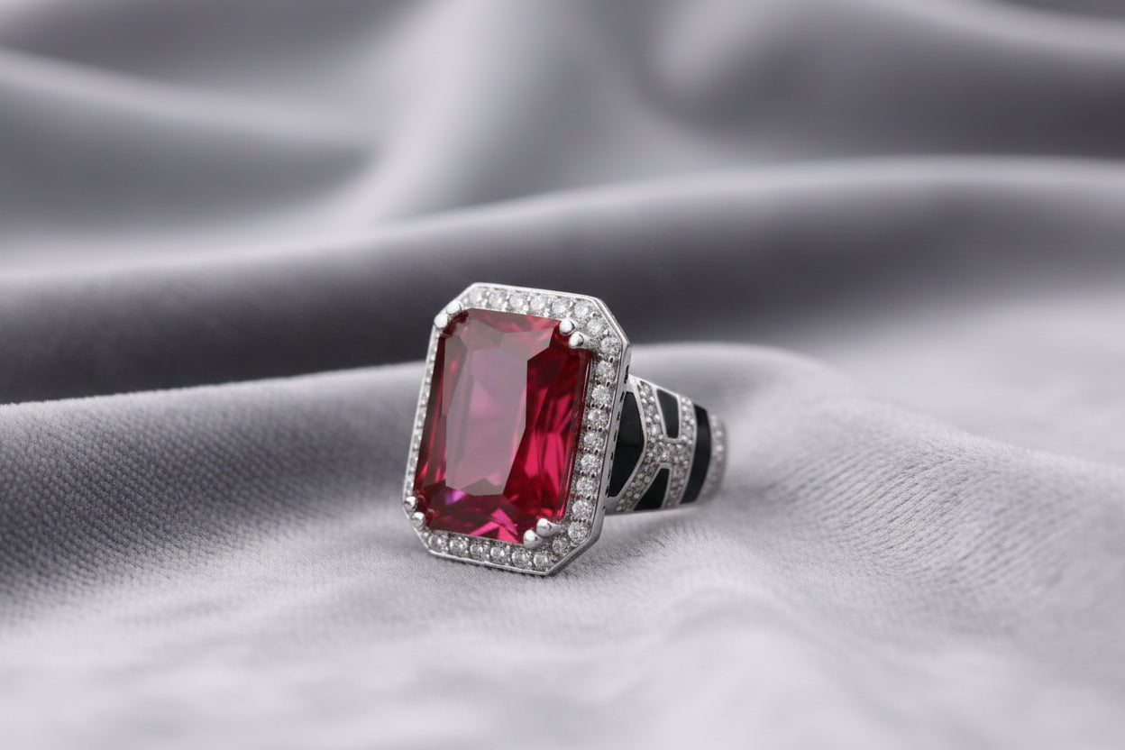 18.5 Carats of Pure Presence. Bold Color, Timeless Silver