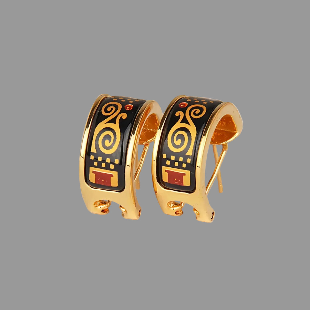 Vibrant Artisan Enamel Earrings