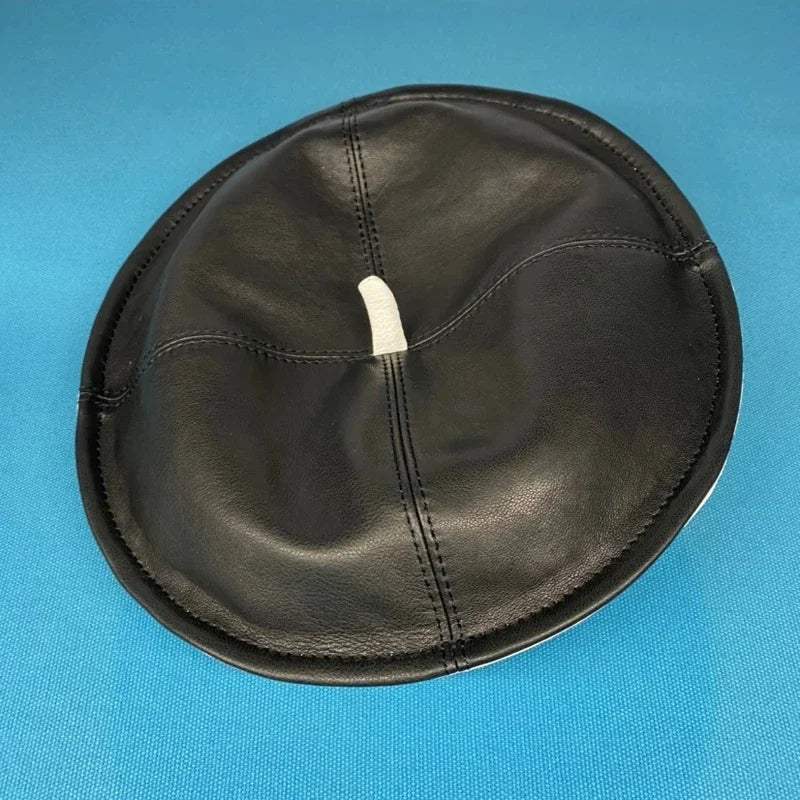 European Style Ladies Leather Beret   Elevate Your Style and Flair