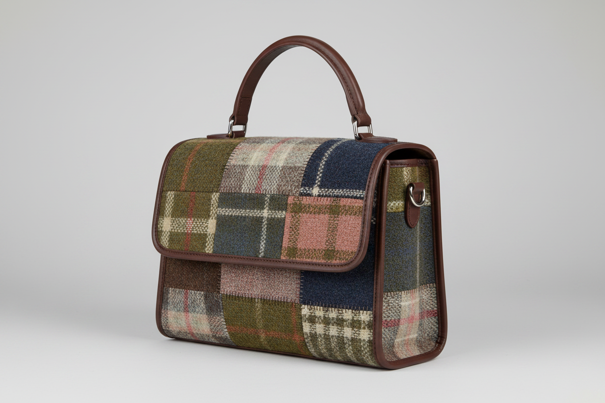 Tweed Compact Satchel - Crossbody or Shoulder