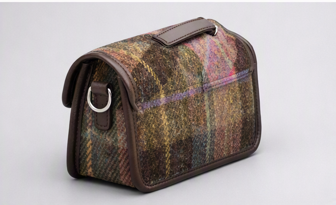 Tweed Compact Satchel - Crossbody or Shoulder