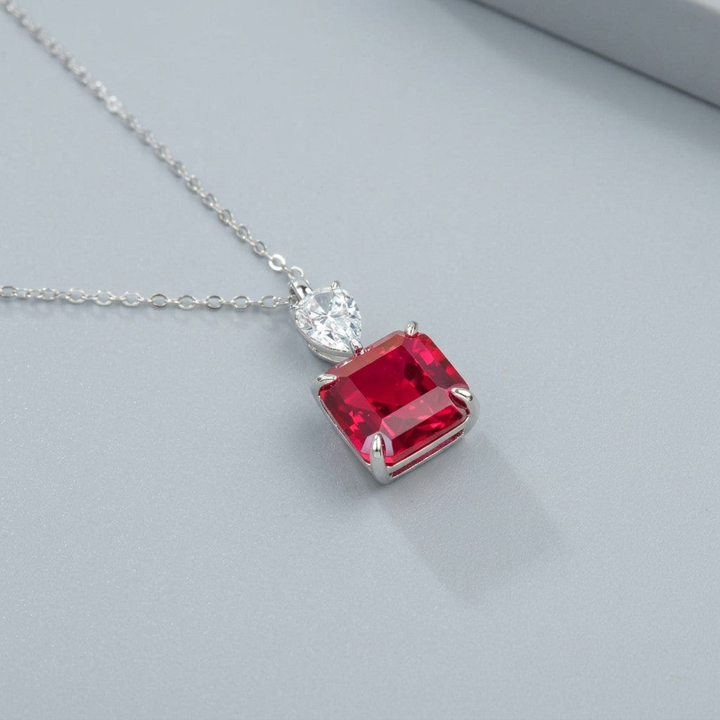 A Captivating Ruby Necklace 3.5 carats. Lab Grown.